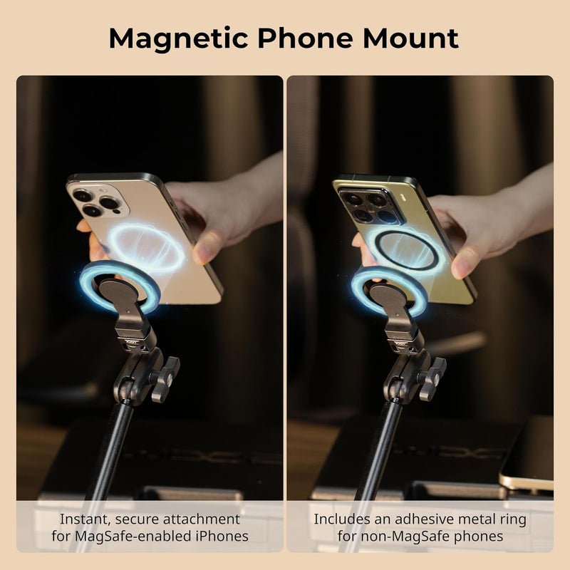 SMALLRIG Desktop Clamp Magic Arm Kit for MagSafe for iPhone, 67cm Two-Stage Adjustable Flexible Arm with Secure Grip for Smartphone, Webcam, Action Cameras - 5626 - Image 5